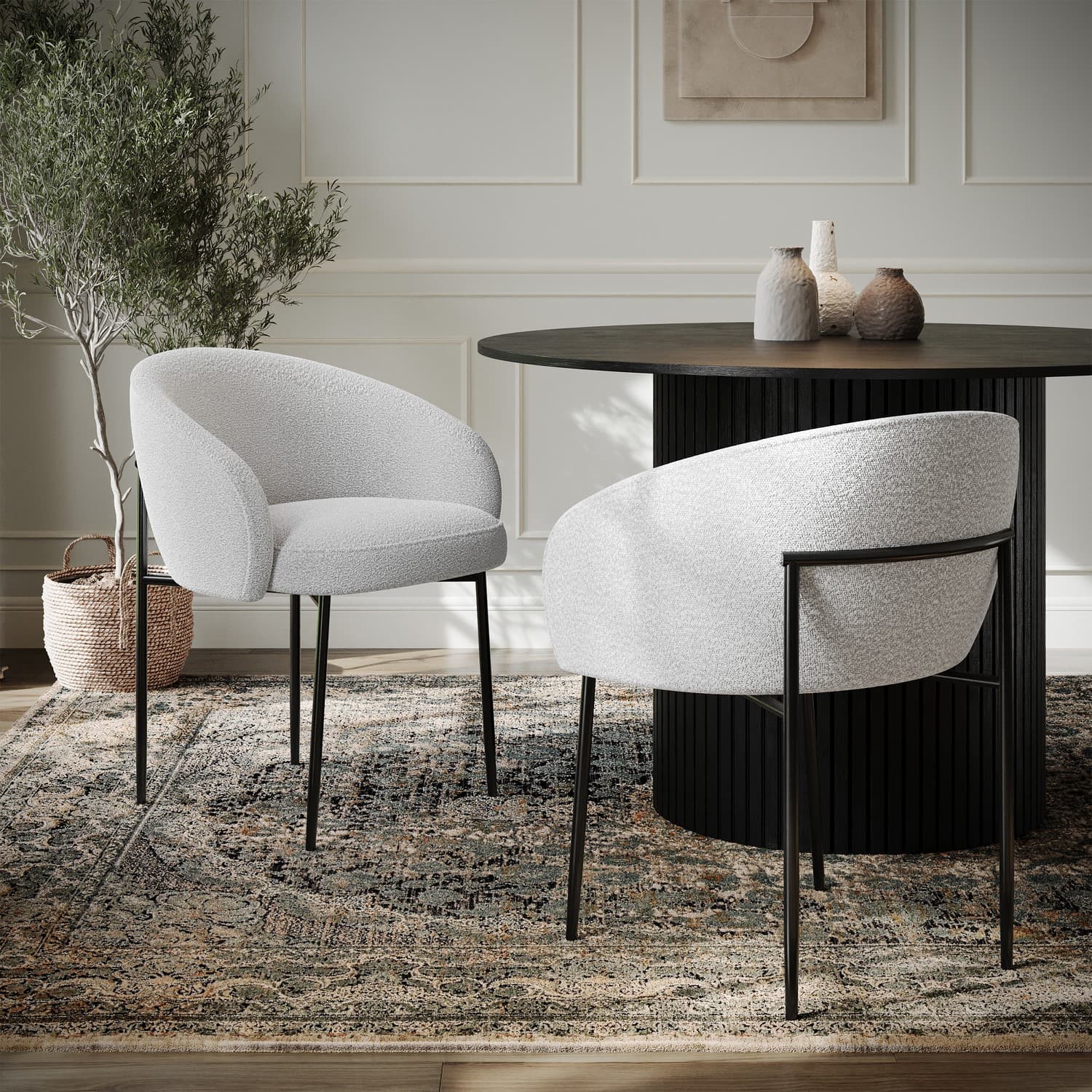 Bouclé Dining Chairs