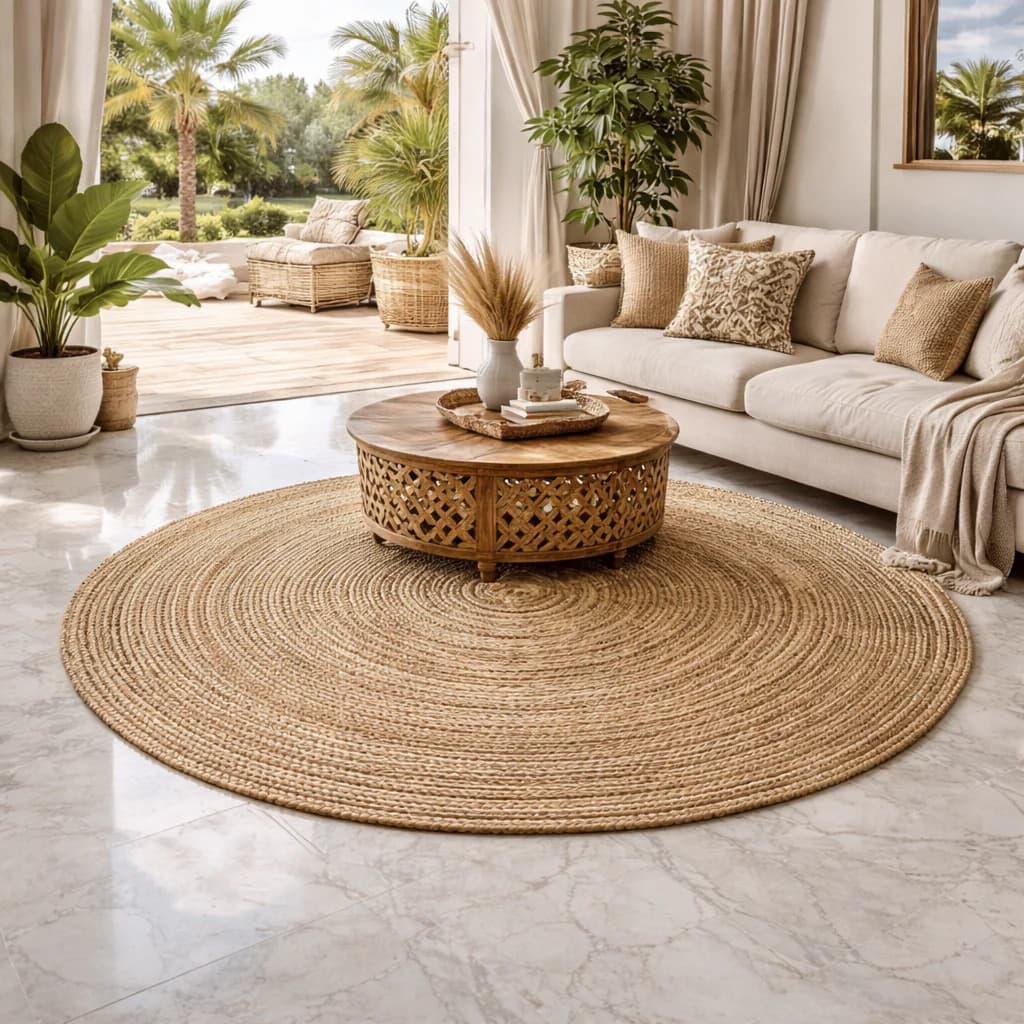 Handwoven Jute Area Rug